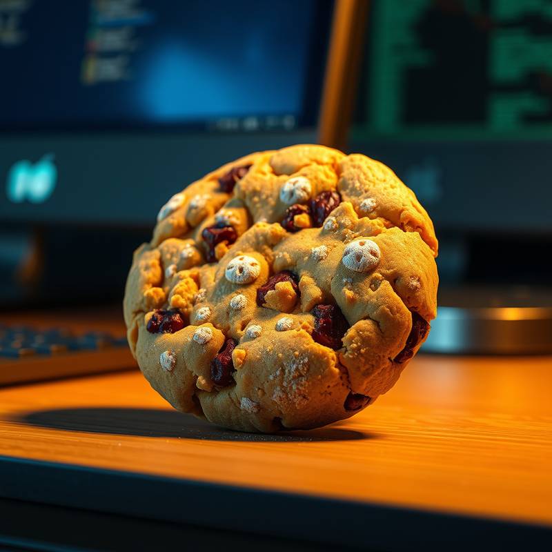 Bilde av en informasjonskapsel på en datamaskin